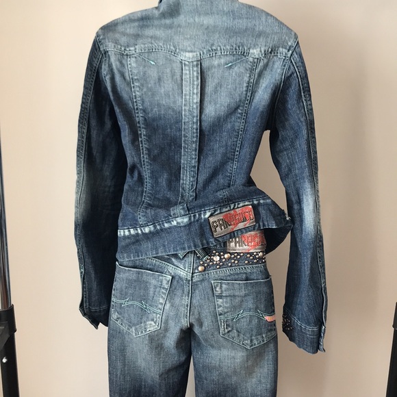 Vintage Parasuco denim jacket with grommet detail. Size medium - Picture 12 of 12